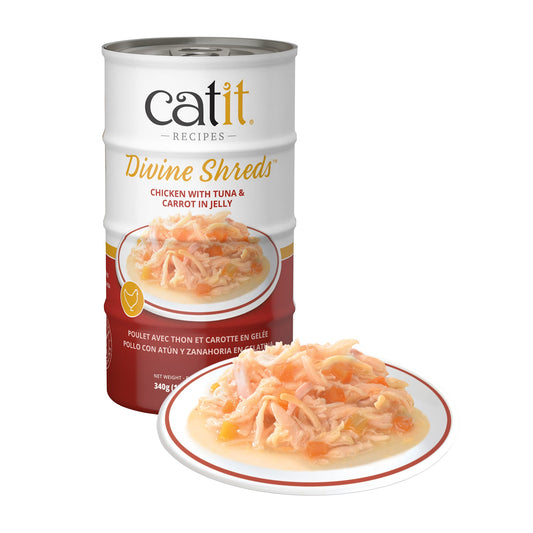 Catit Divine Shreds - Chicken with Tuna & Carrot in Jelly - 4 x 85 g Cans URBAN PAW PETS