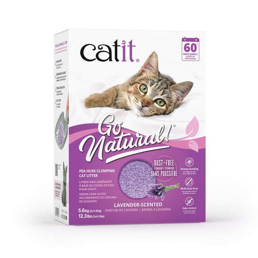 Catit Go Natural! Pea Husk Clumping Cat Litter - Lavender - 5.6 kg (12.3 lbs) Box URBAN PAW PETS