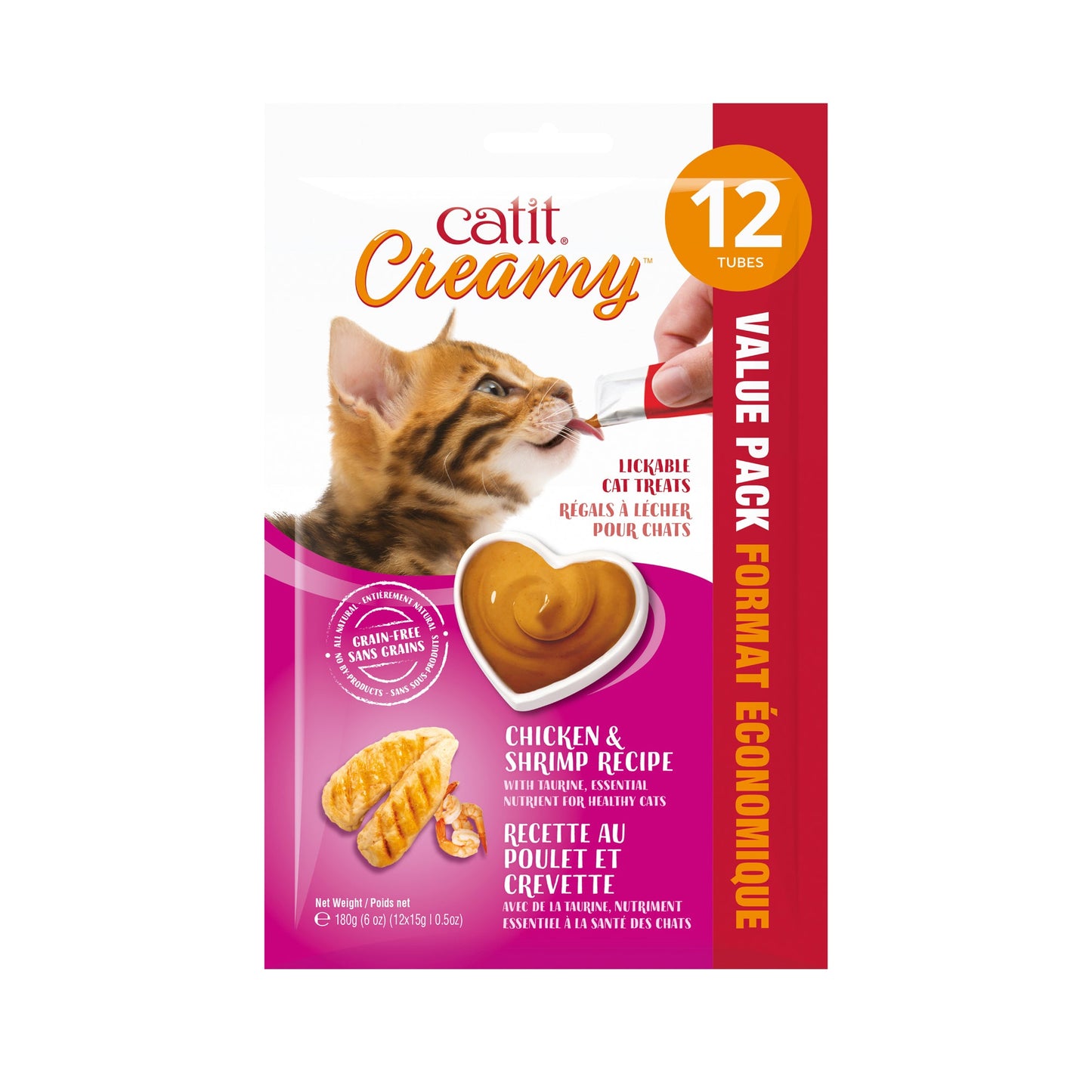 Catit Creamy Lickable Treat - Chicken & Shrimp - 12 pack URBAN PAW PETS