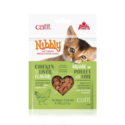 Catit Nibbly Cat Treats - Chicken & Liver Flavour - 90 g (3.2 oz) URBAN PAW PETS