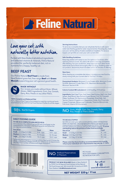 Feline Natural - Freeze-Dried - Beef Feast