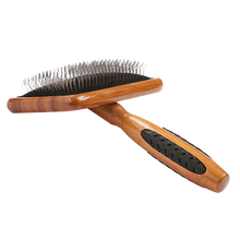 Bass Brushes - De-Matting Slicker - Bamboo Handle