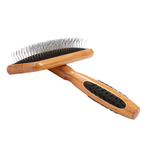 Bass Brushes - De-Matting Slicker - Bamboo Handle
