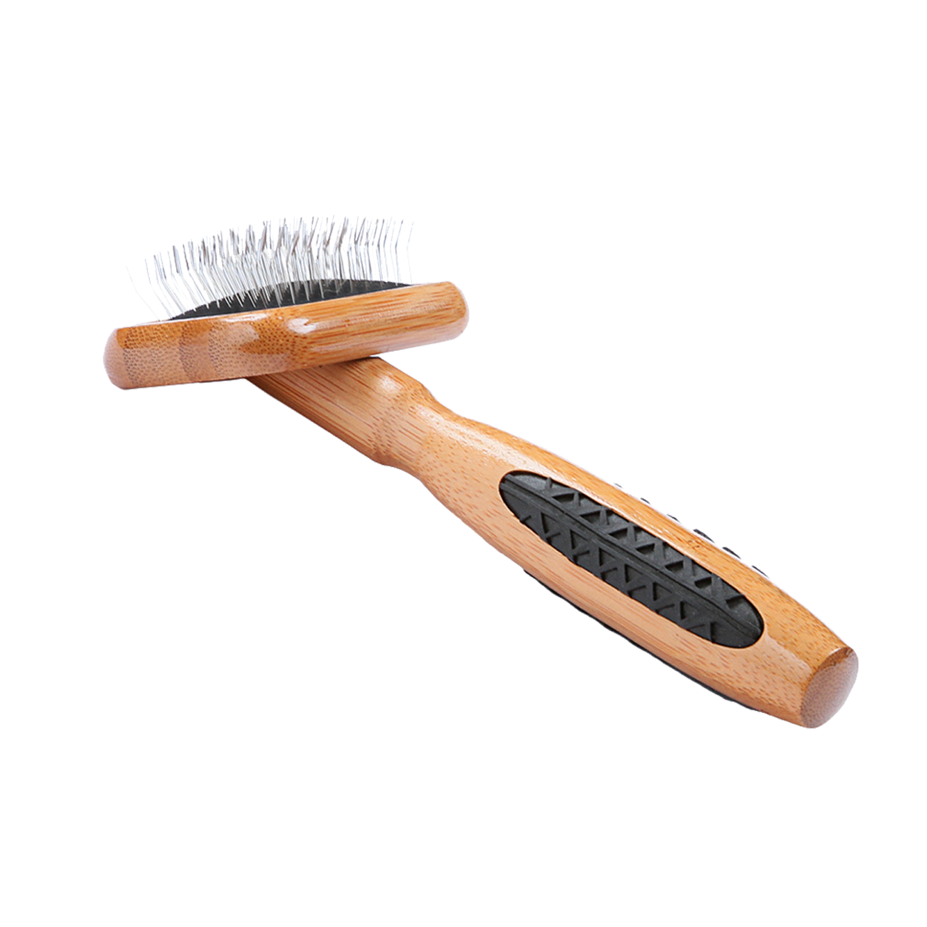 Bass Brushes - De-Matting Slicker - Bamboo Handle