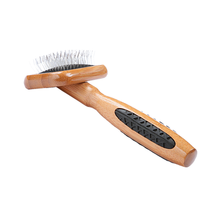 Bass Brushes - De-Matting Slicker - Bamboo Handle