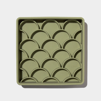 3-in-1 fish scale slow feeder bowl - olive URBAN PAW PETS
