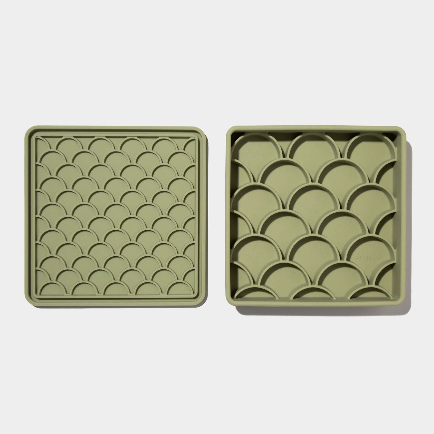 3-in-1 fish scale slow feeder bowl - olive URBAN PAW PETS