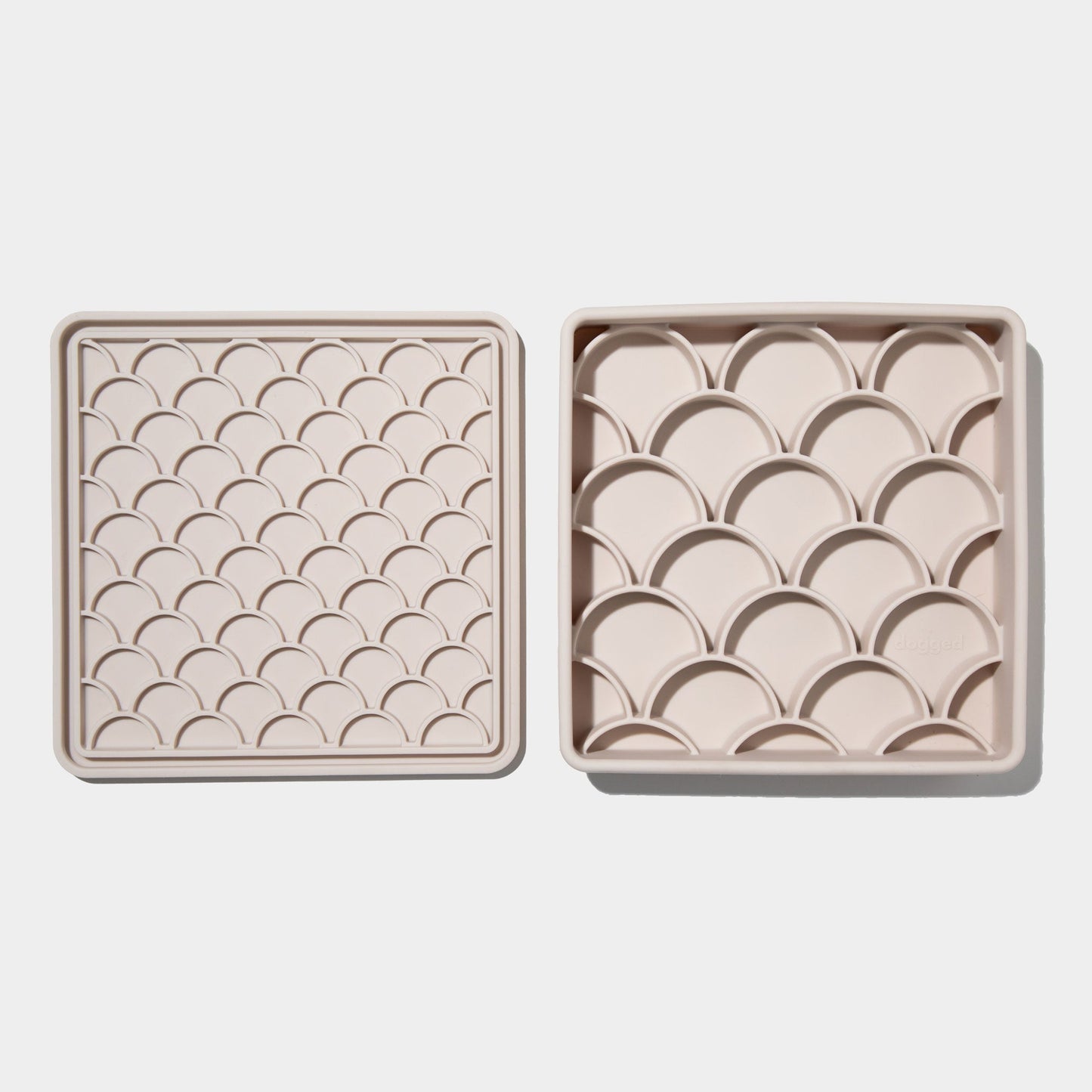 3-in-1 fish scale slow feeder bowl - sand