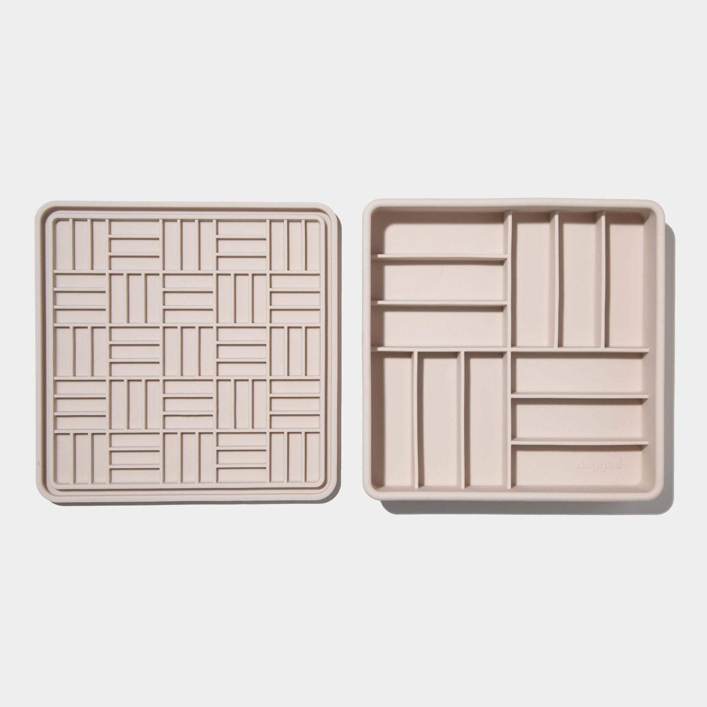 3-in-1 parquet slow feeder bowl - sand