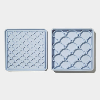 3-in-1 fish scale slow feeder bowl - sky URBAN PAW PETS