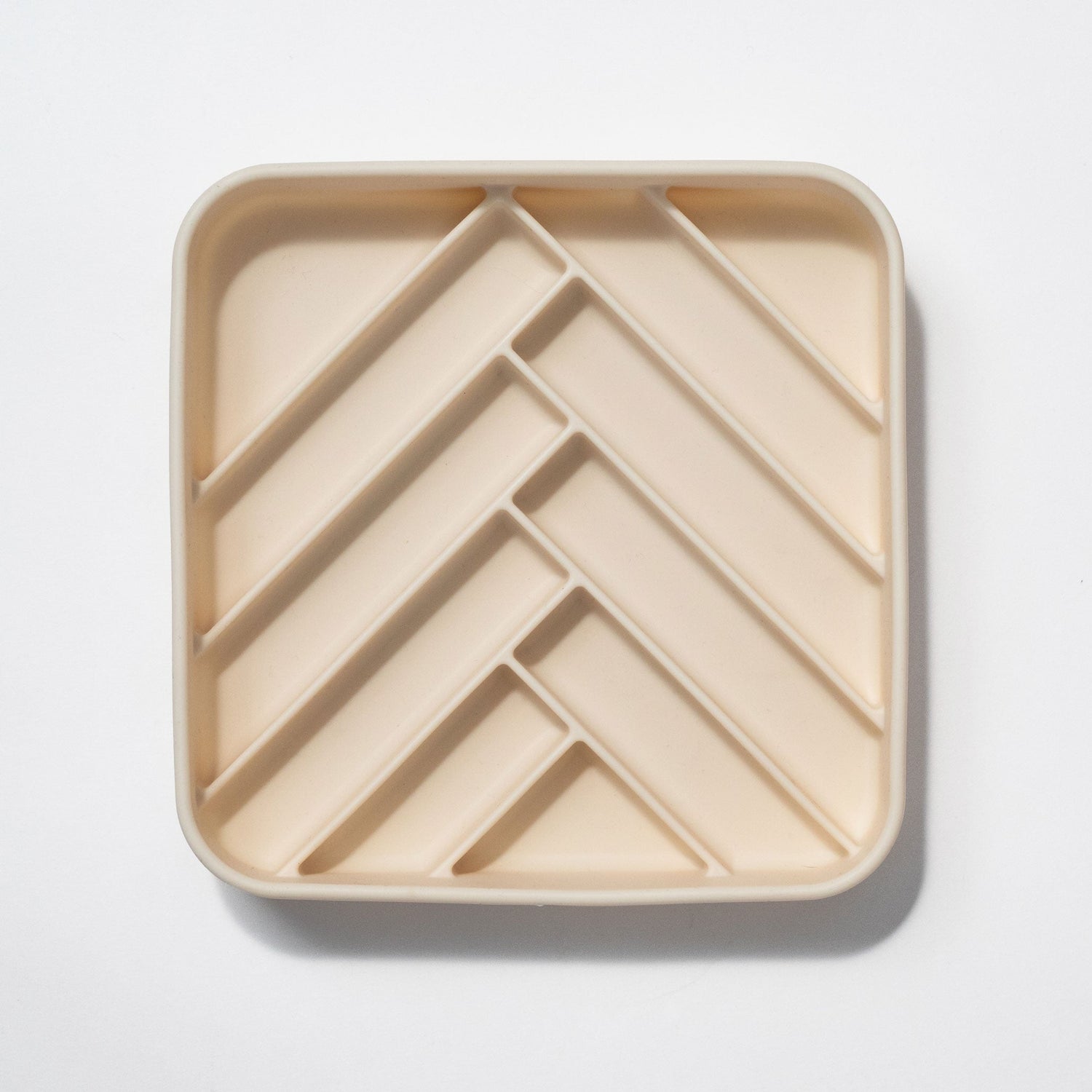 chevron slow feeder bowl - buttercream URBAN PAW PETS