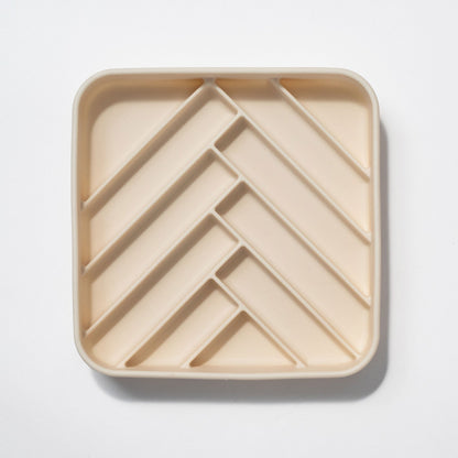 chevron slow feeder bowl - buttercream URBAN PAW PETS