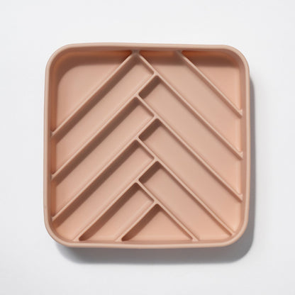 chevron slow feeder bowl - rose water URBAN PAW PETS