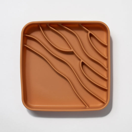 beach slow feeder bowl - nutmeg