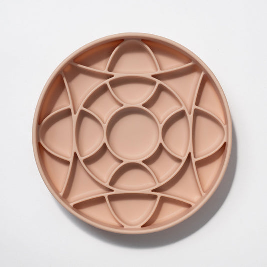circulo slow feeder bowl - rose water