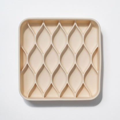 argyle slow feeder bowl - buttercream URBAN PAW PETS
