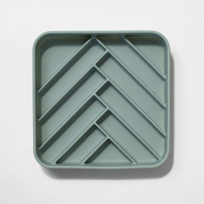 chevron slow feeder bowl - seafoam URBAN PAW PETS
