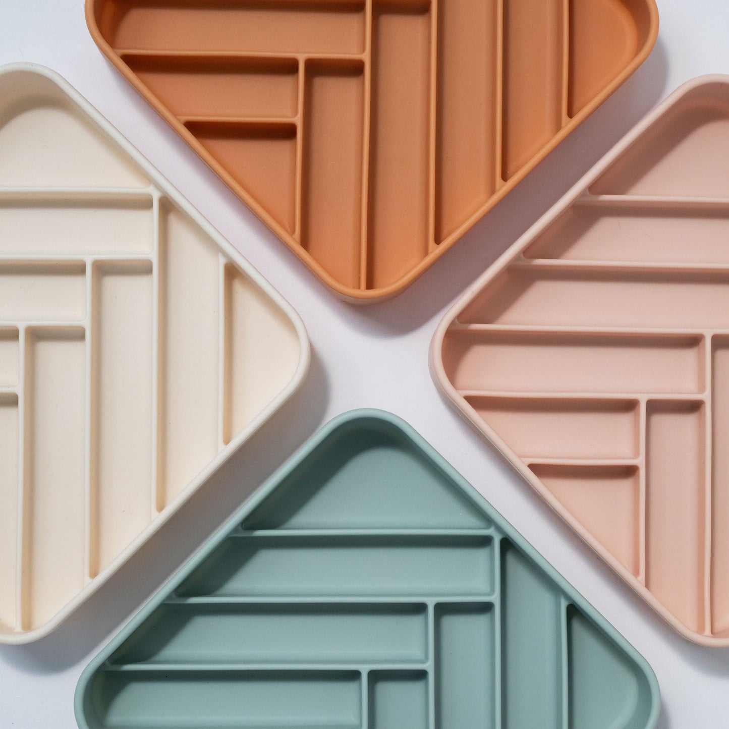 chevron slow feeder bowl - seafoam