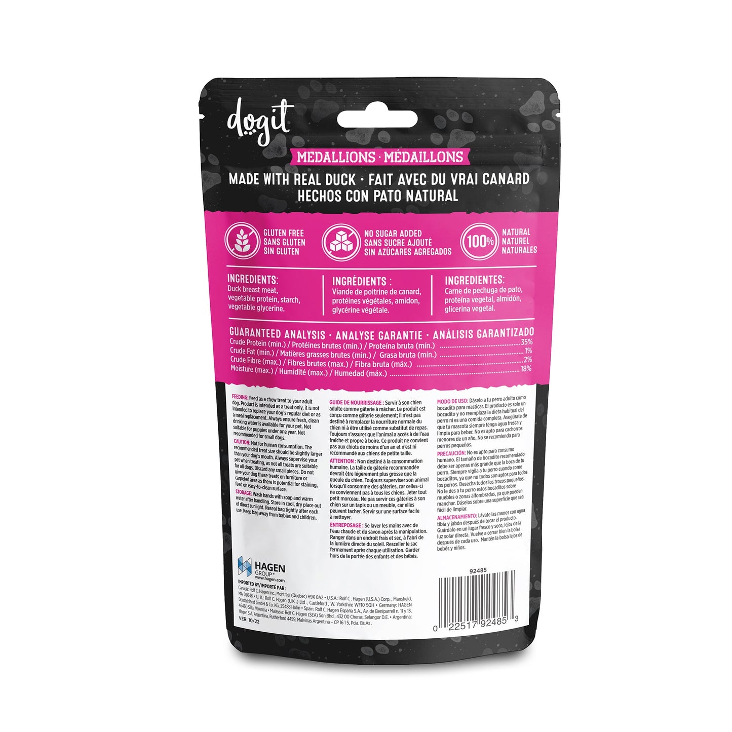 Dogit Snack Bar Treats - Duck Medallions - 150 g (5.2 oz) URBAN PAW PETS