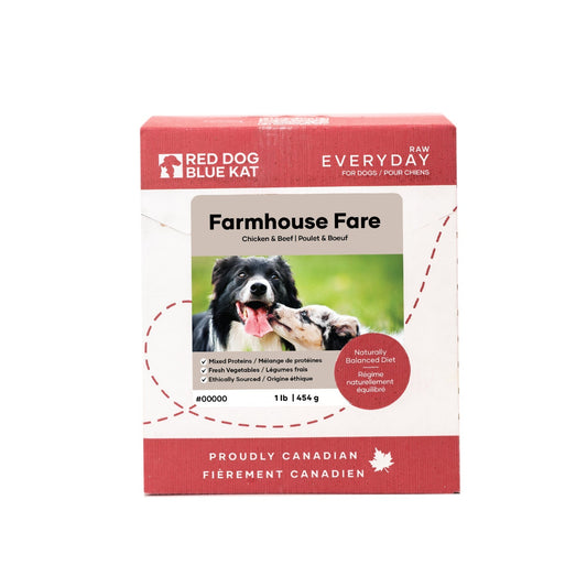 Everyday Raw Farmhouse Fare (Chicken & Beef) 1 lb (8 per case) Red Dog Blue Kat