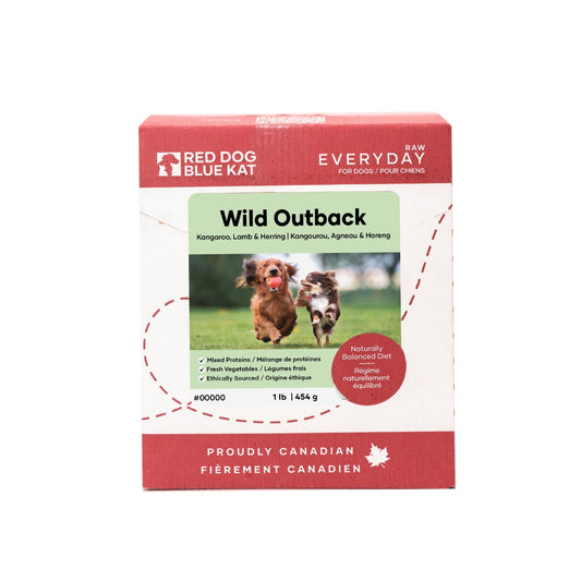 Everyday Raw Wild Outback (Kangaroo, Lamb & Fish) 1 lb (8 per case) Red Dog Blue Kat