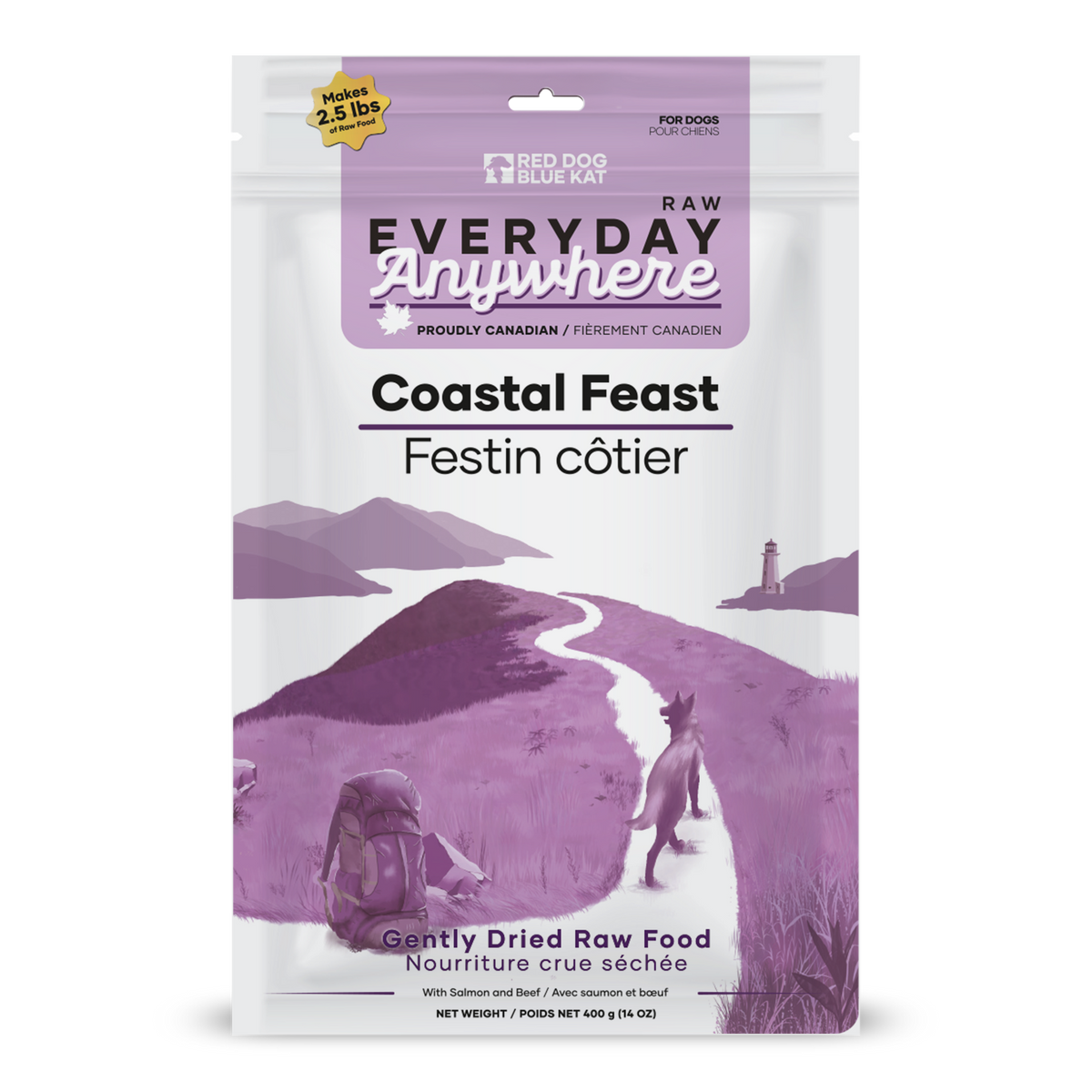 Everyday Raw Anywhere Coastal Feast for Dog (400 g bag) Red Dog Blue Kat