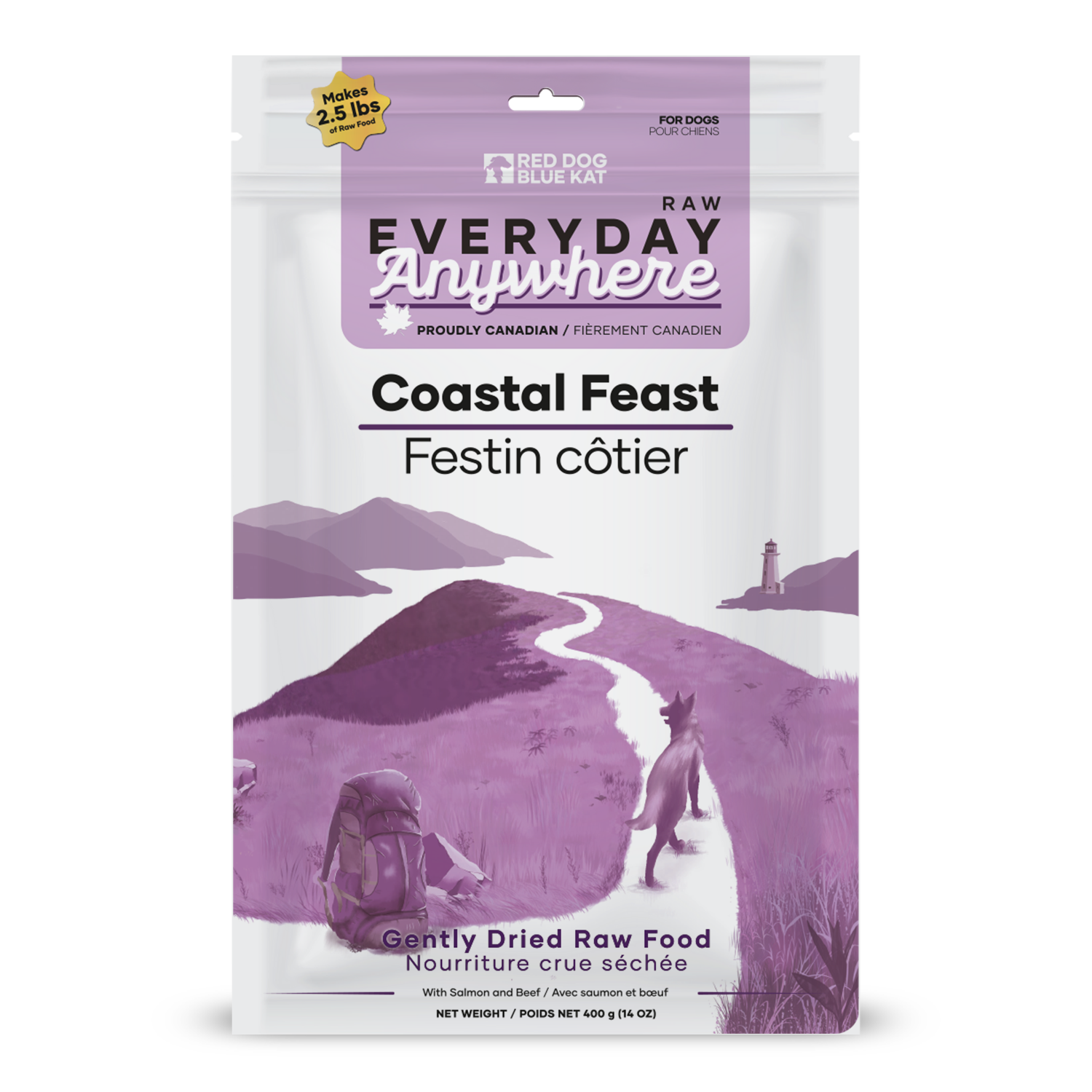 Everyday Raw Anywhere Coastal Feast for Dog (400 g bag) Red Dog Blue Kat