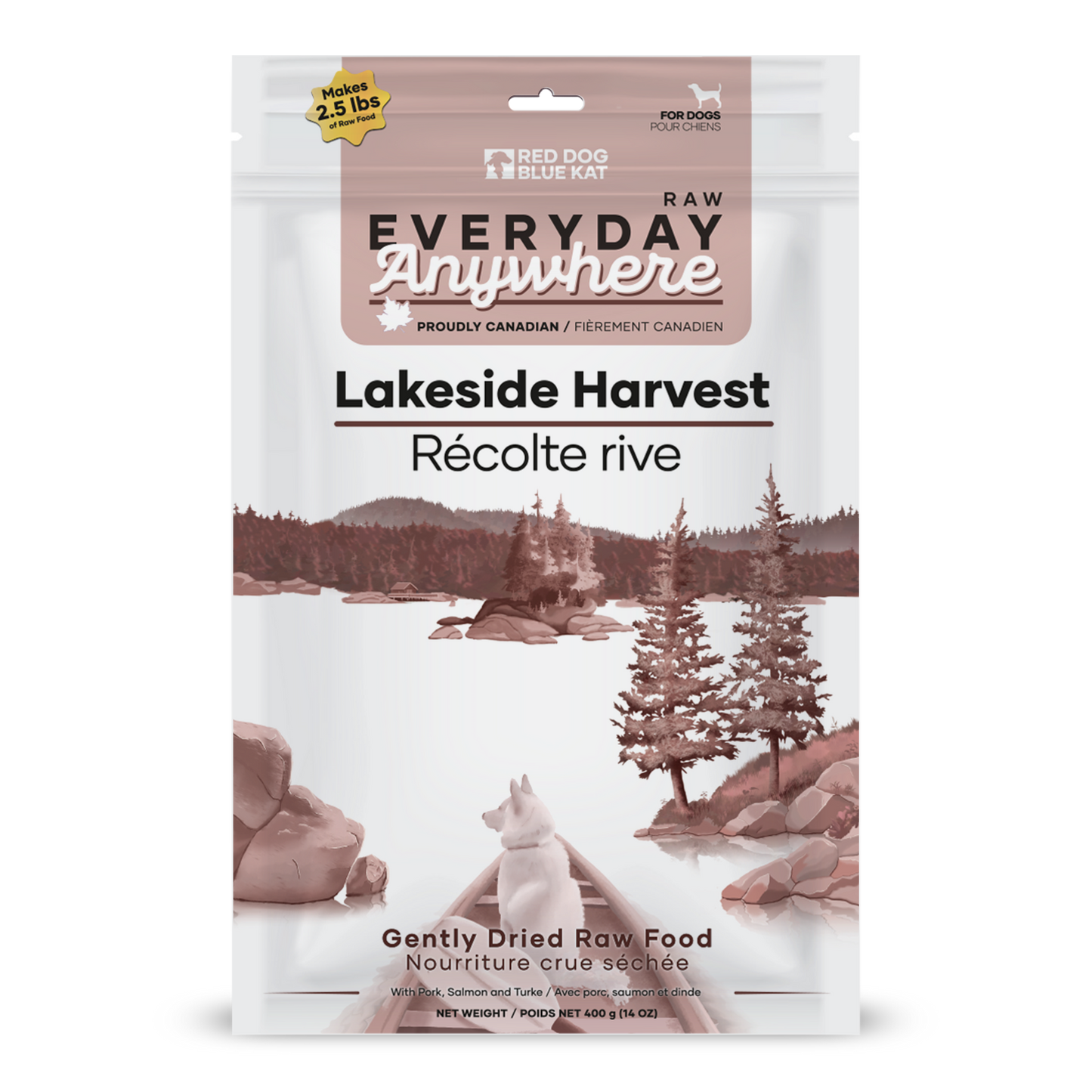 Everyday Raw Anywhere Lakeside Harvest for Dog (400 g bag) Red Dog Blue Kat