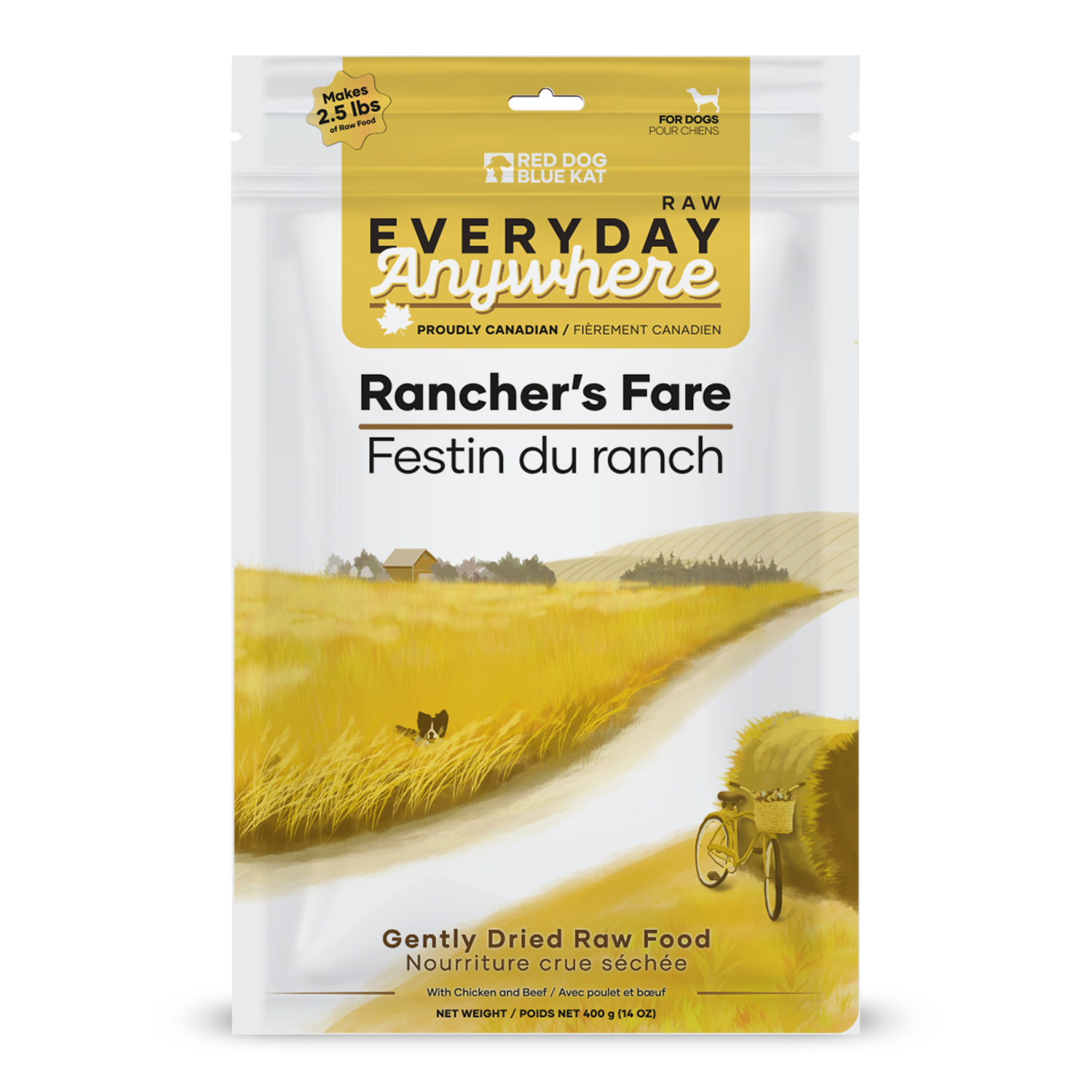 Everyday Raw Anywhere Rancher's Fare for Dog (400 g bag) Red Dog Blue Kat
