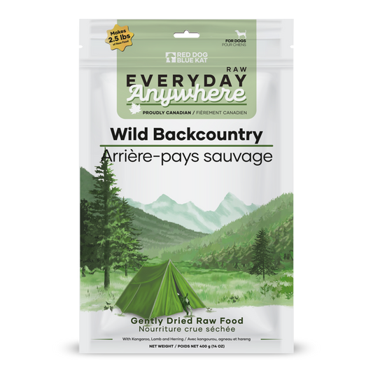 Everyday Raw Anywhere Wild Backcountry for Dog (400 g bag) Red Dog Blue Kat