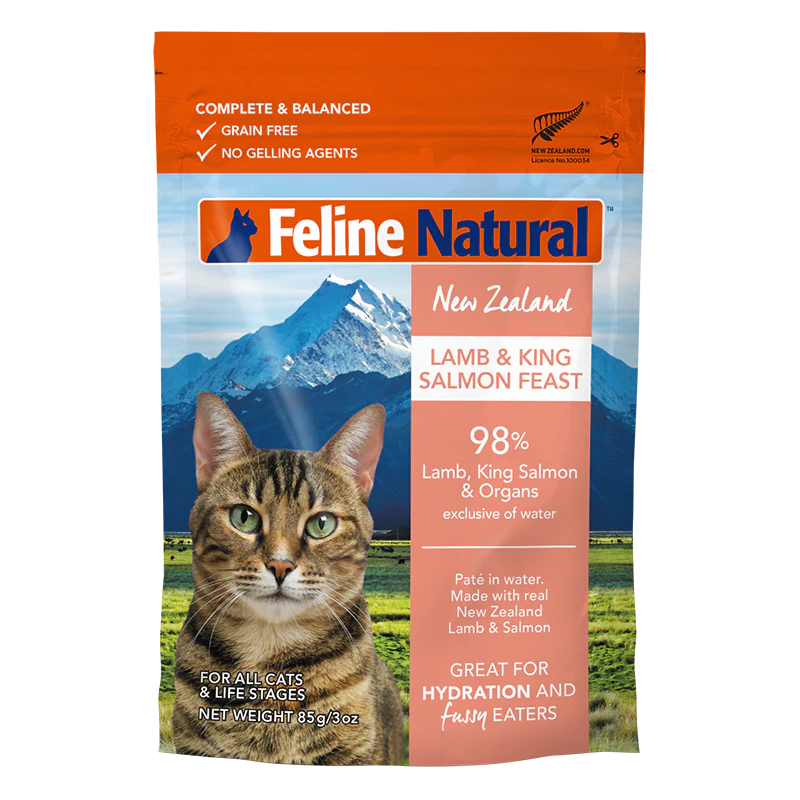 Feline Natural - Pouches - Lamb & King Salmon Feast - 85g Pouch URBAN PAW PETS