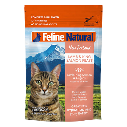 Feline Natural - Pouches - Lamb & King Salmon Feast - 85g Pouch URBAN PAW PETS