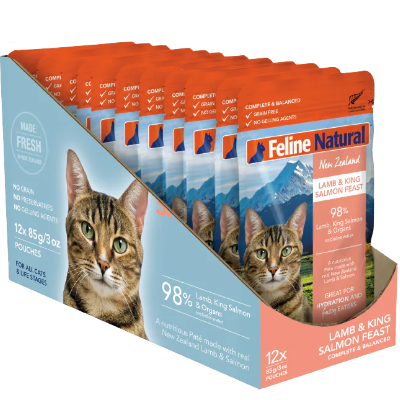 Feline Natural - Pouches - Lamb & King Salmon Feast - 85g Pouch URBAN PAW PETS