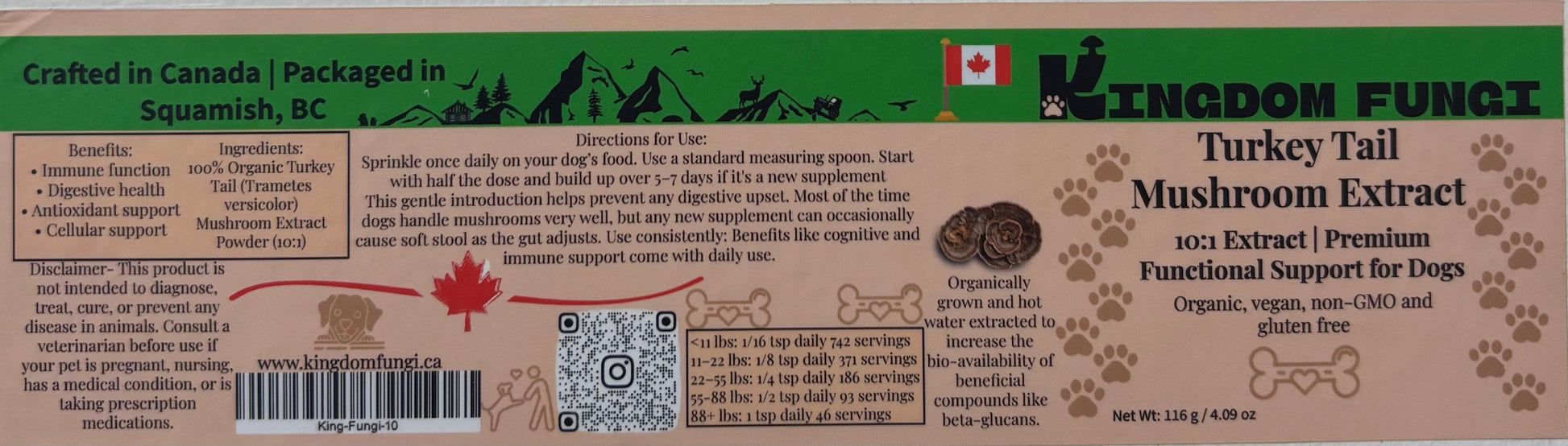 Turkey Tail Mushroom Extract Powder URBAN PAW PETS