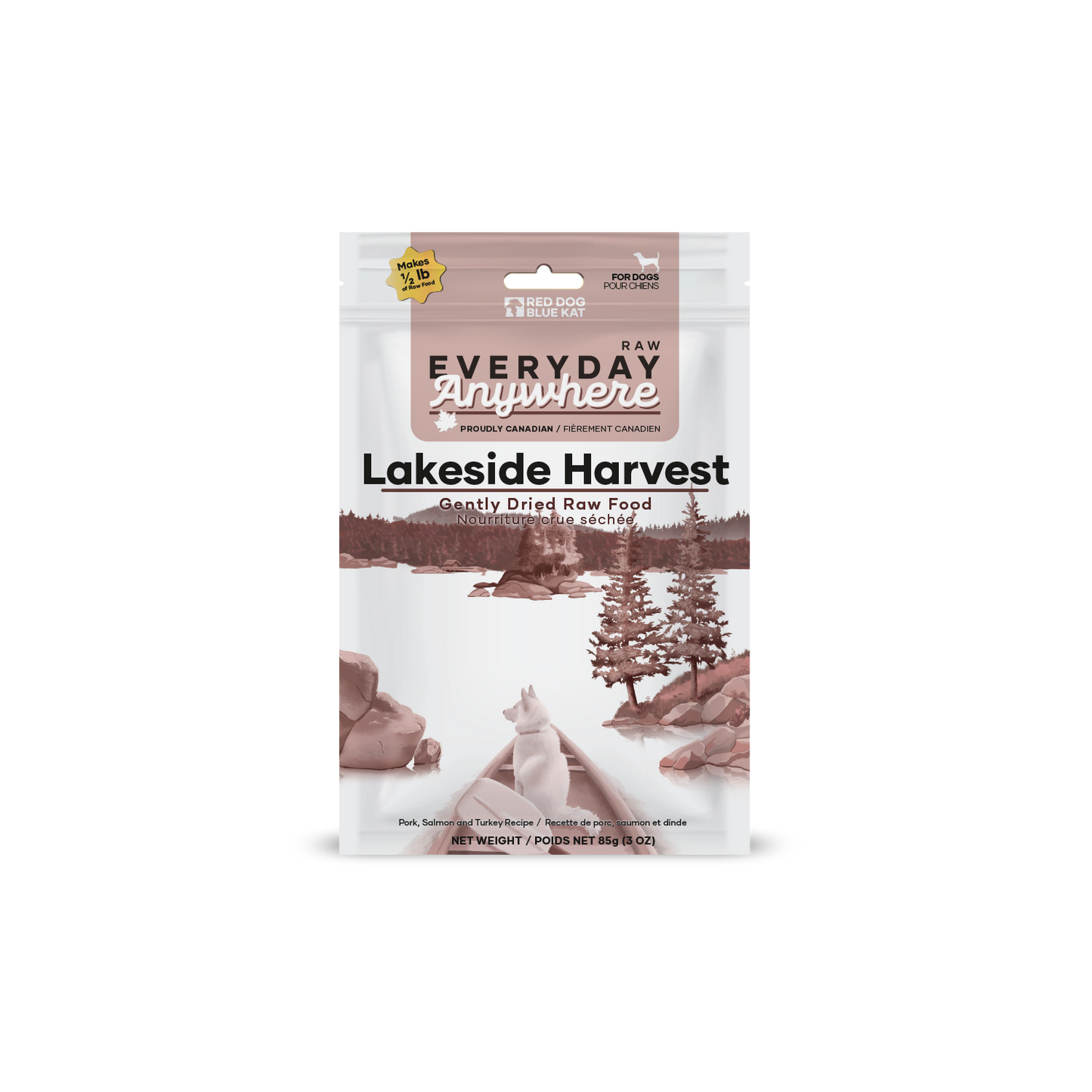Everyday Raw Anywhere Lakeside Harvest for Dog (85 g bag) Red Dog Blue Kat