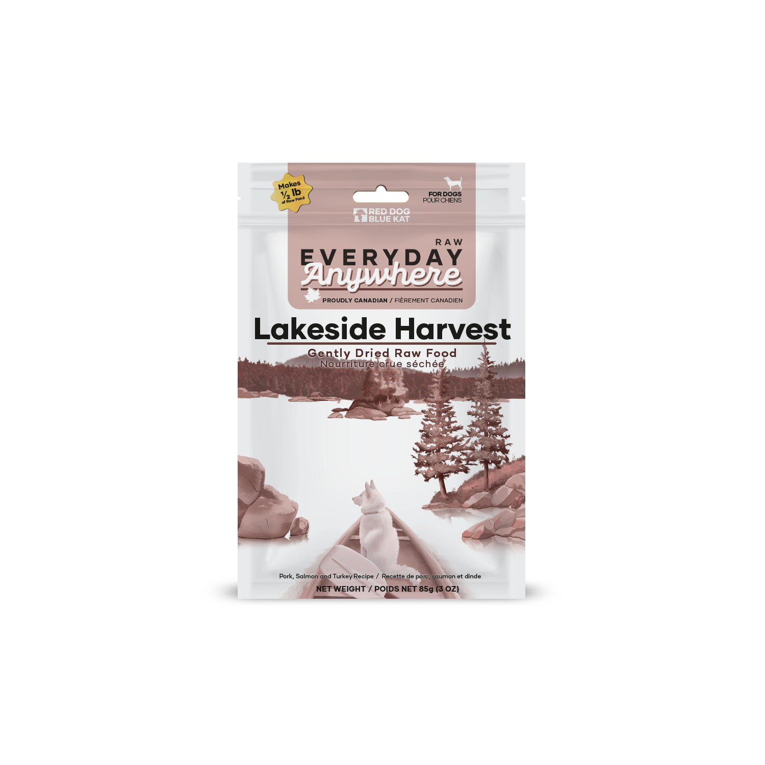 Everyday Raw Anywhere Lakeside Harvest for Dog (85 g bag) Red Dog Blue Kat