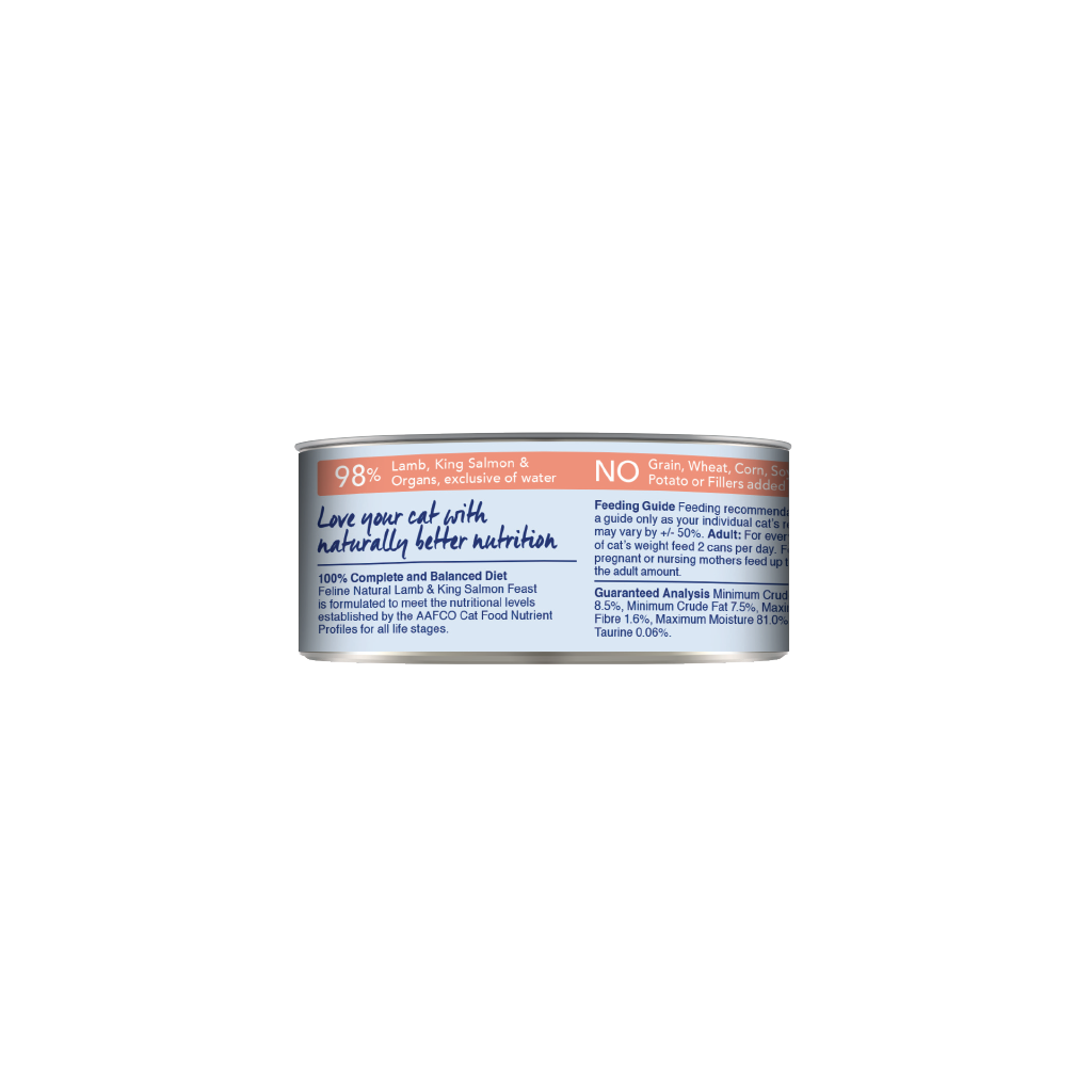 Feline Natural - Canned - Lamb & King Salmon Feast