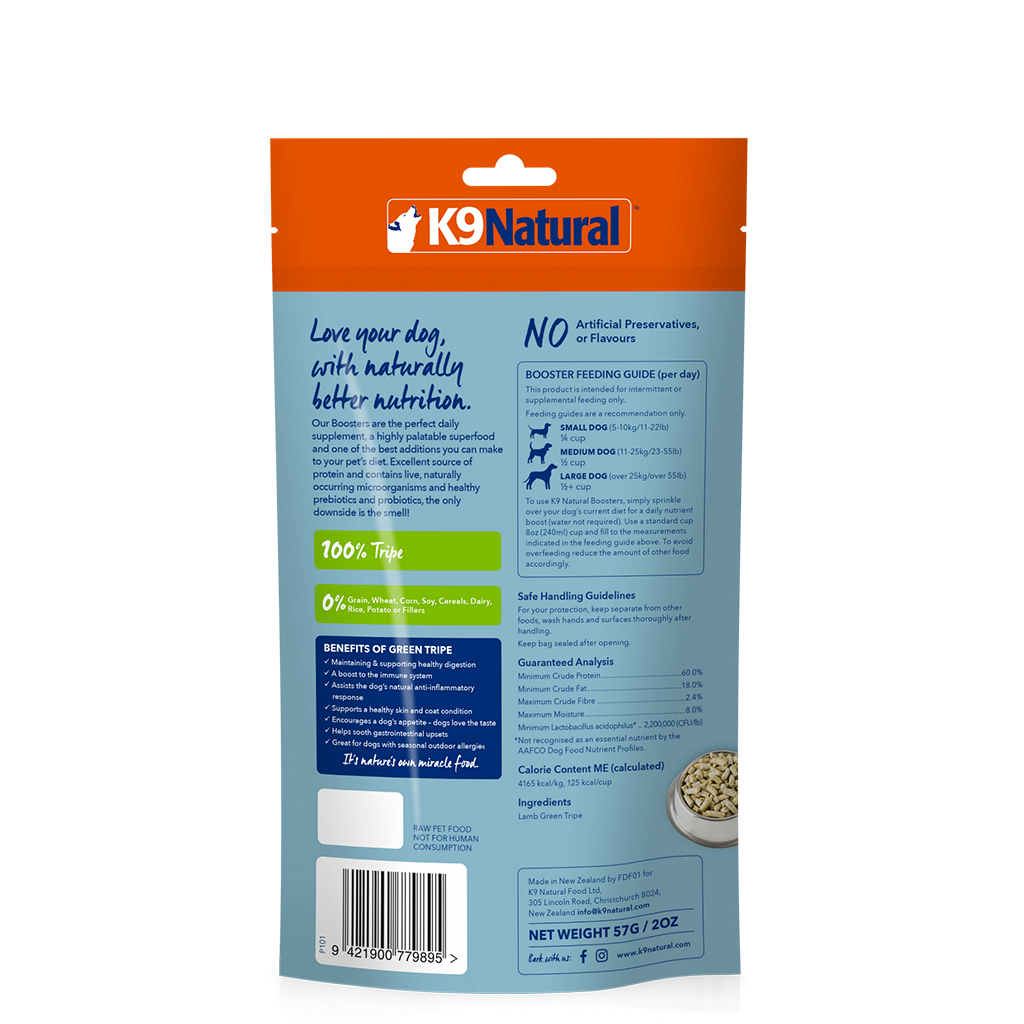 Lamb Green Tripe Booster K9 Natural