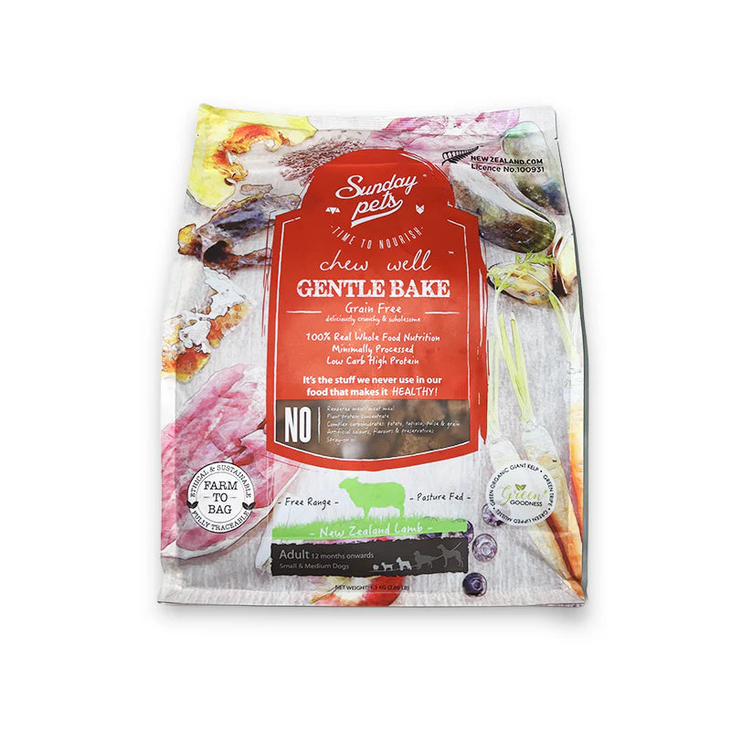 Sunday Pets - Dog - Gently Baked - GF - Lamb with Tripe - 1.3kg