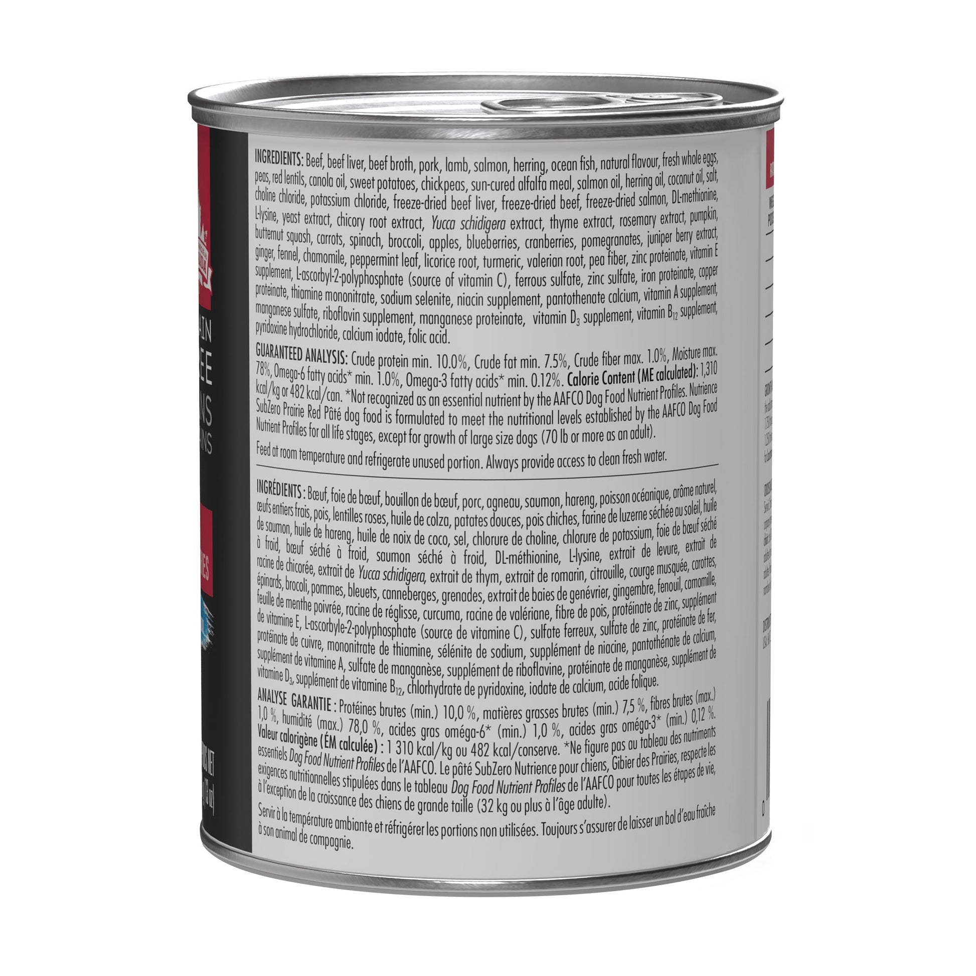 Nutrience SubZero Dog Food - Prairie Red Pâté - 369 g (13 oz) URBAN PAW PETS