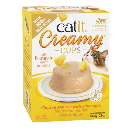 Catit Creamy Cups – Chicken Mousse with Pineapple – 4 x 25g URBAN PAW PETS