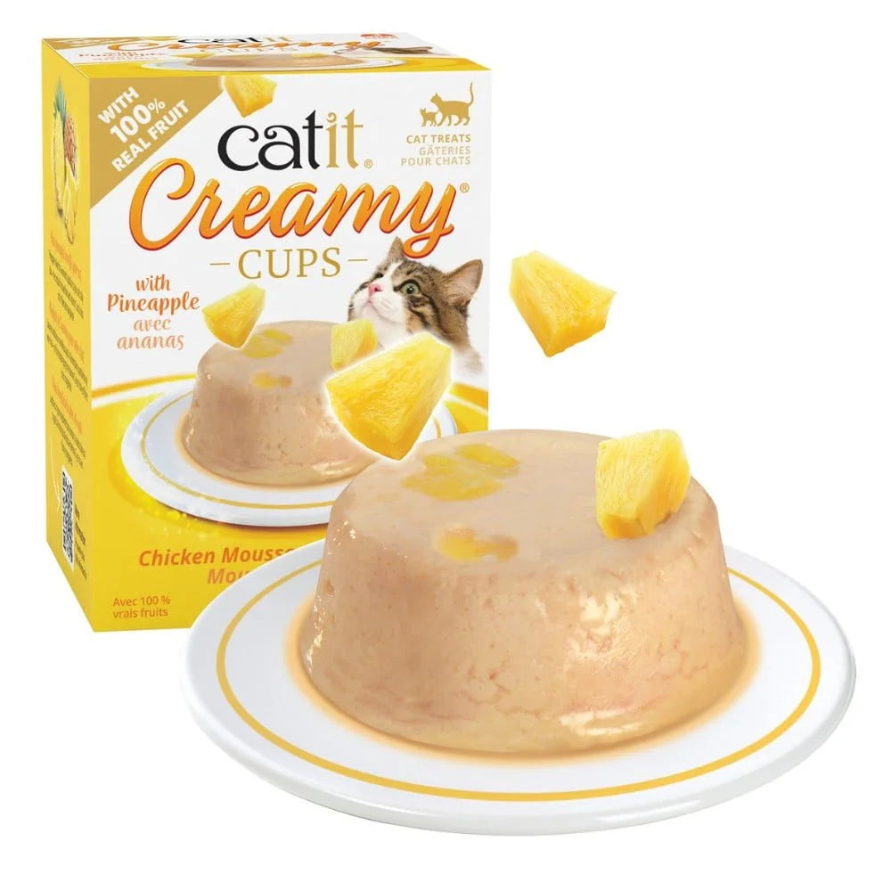 Catit Creamy Cups – Chicken Mousse with Pineapple – 4 x 25g URBAN PAW PETS
