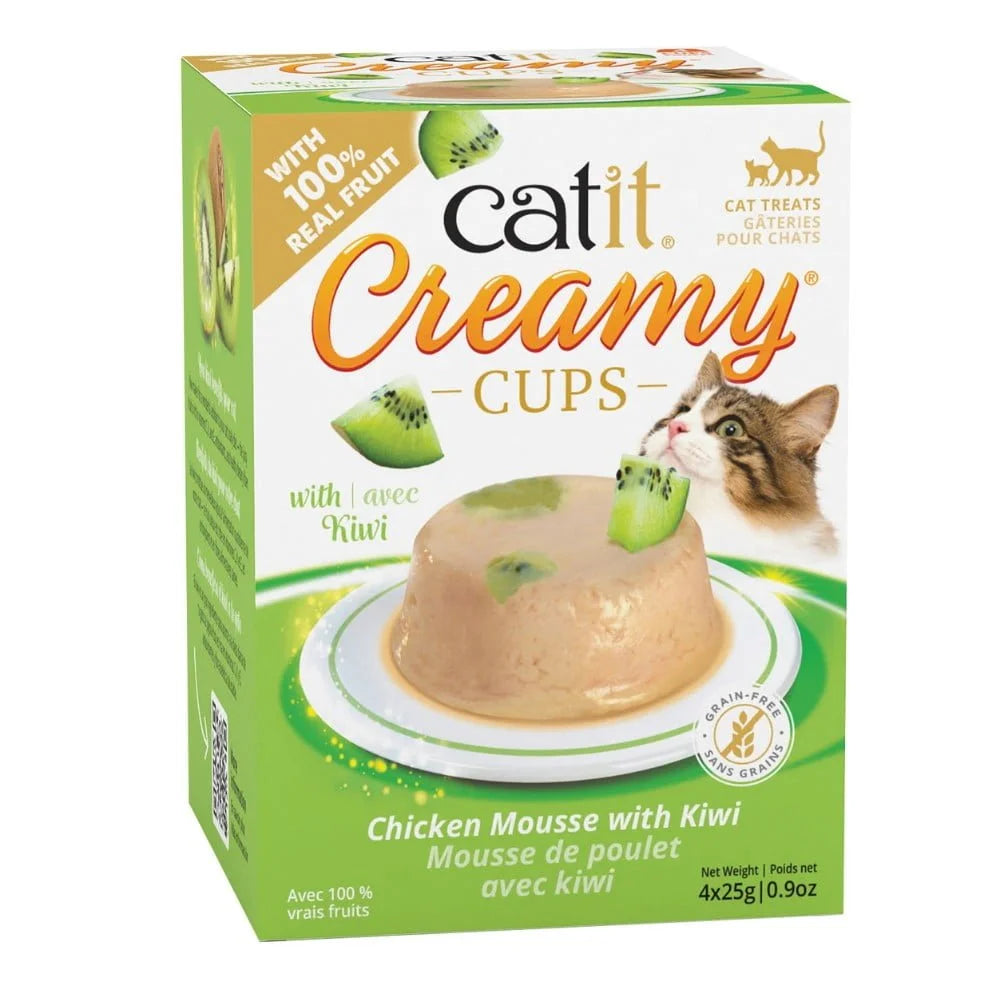 Catit Creamy Cups – Chicken Mousse with Kiwi – 4 x 25g URBAN PAW PETS