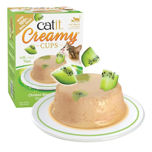 Catit Creamy Cups – Chicken Mousse with Kiwi – 4 x 25g URBAN PAW PETS