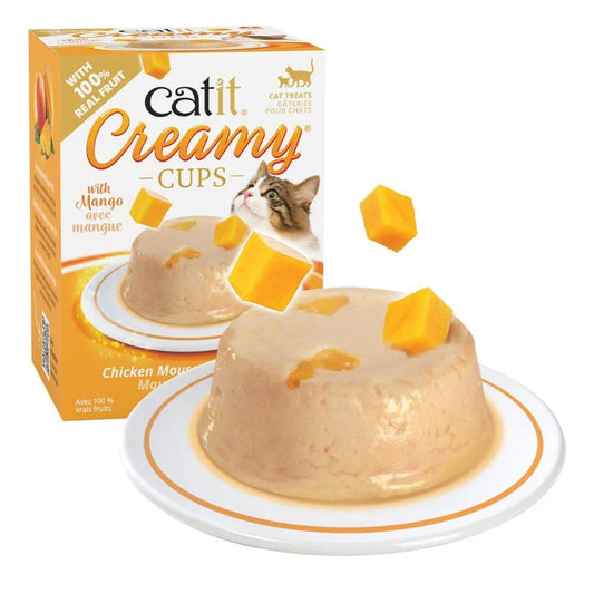Catit Creamy Cups – Chicken Mousse with Mango – 4 x 25g URBAN PAW PETS