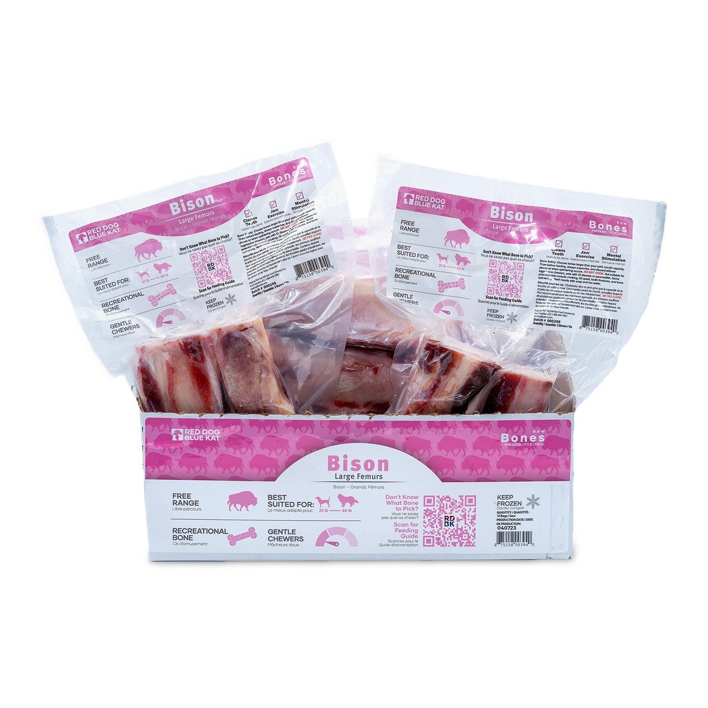 Bison Bone - Large Femur Red Dog Blue Kat