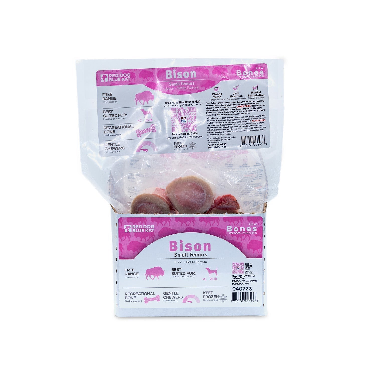 Bison Bone - Small Femur Red Dog Blue Kat