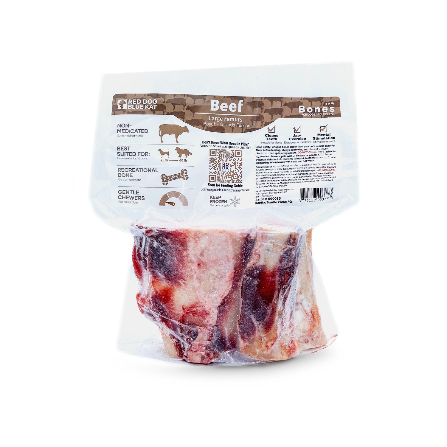Beef Bone - Large Femur Red Dog Blue Kat
