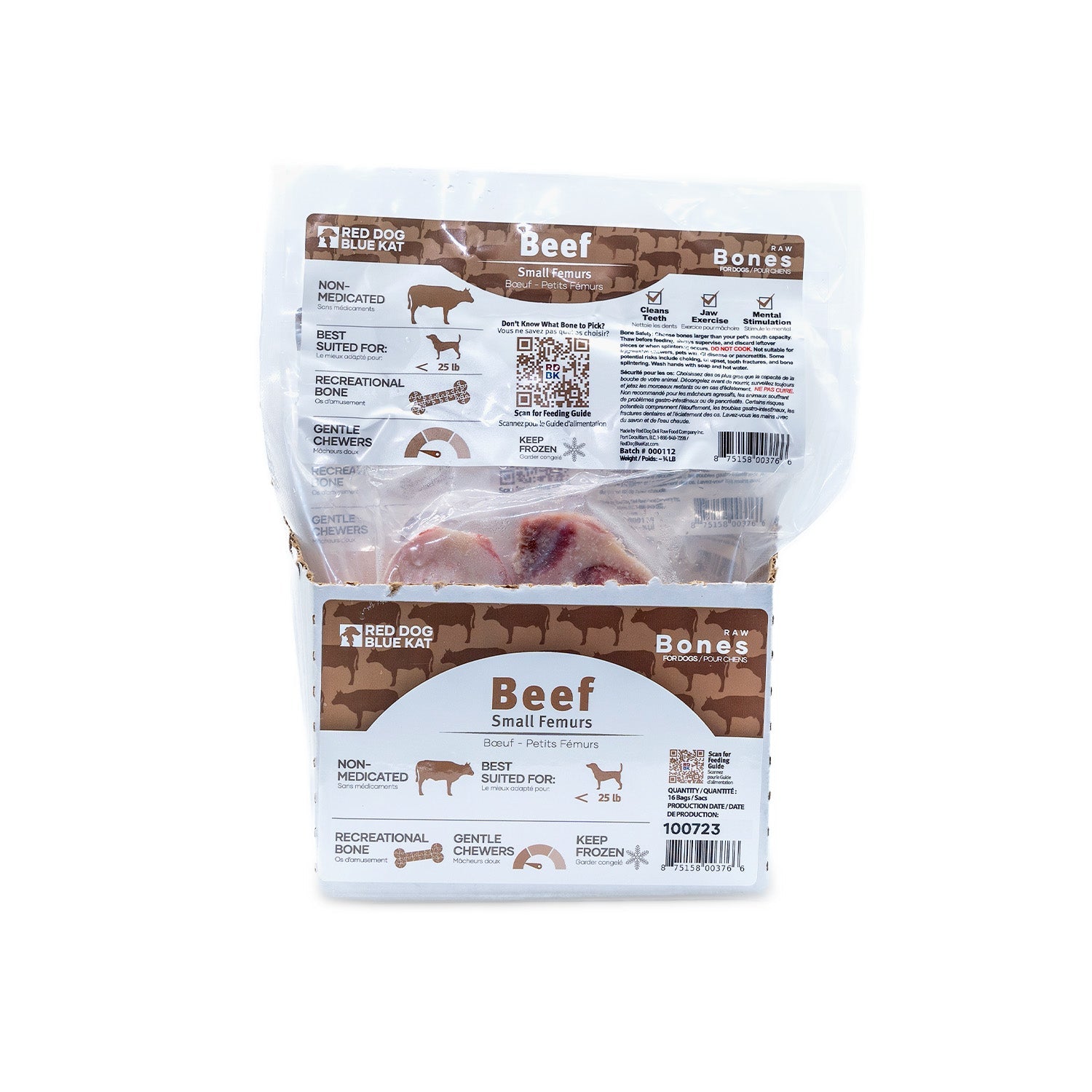 Beef Bone - Small Femur Red Dog Blue Kat