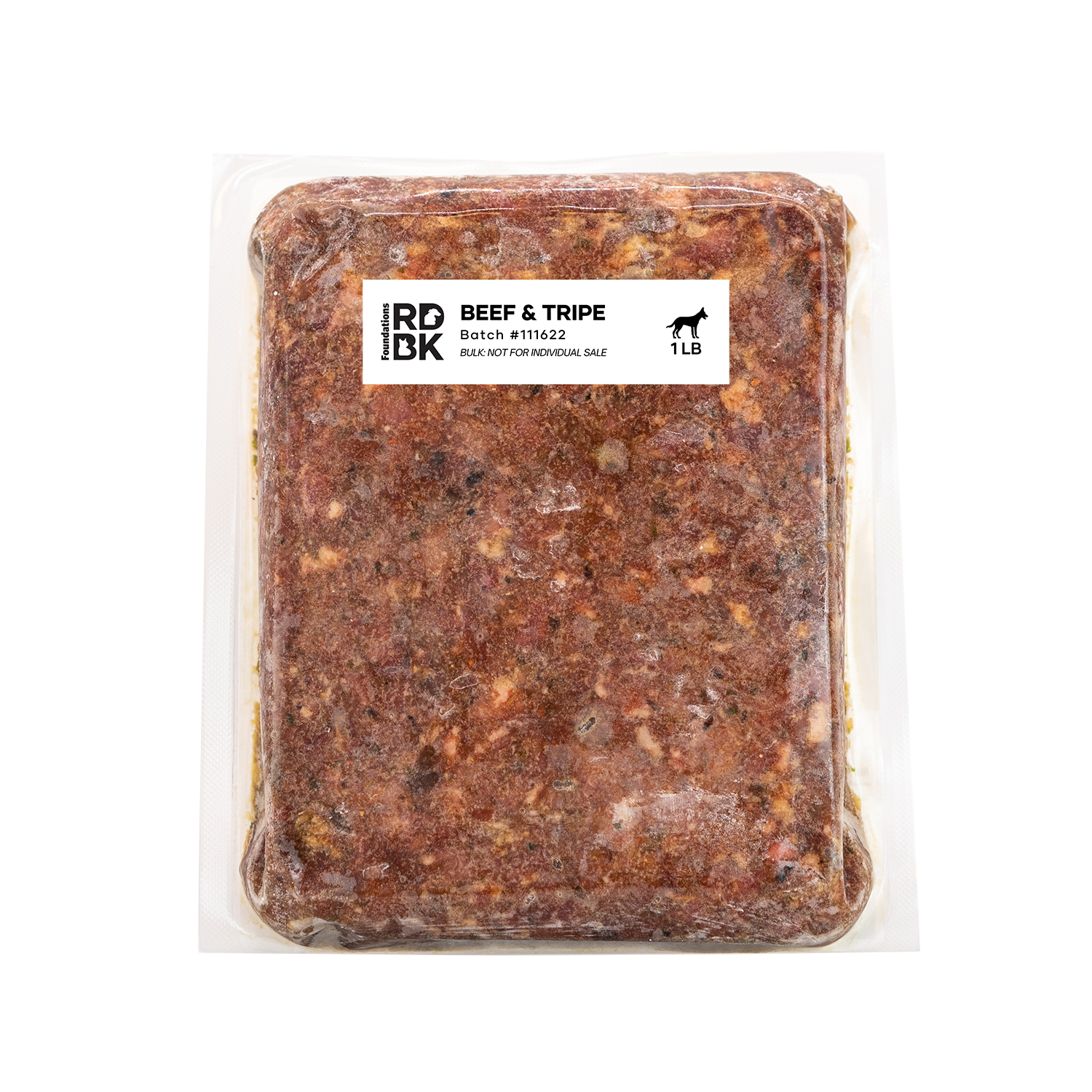 Foundations Beef & Tripe Recipe for Dogs - Bulk (12 x 1lb) Red Dog Blue Kat